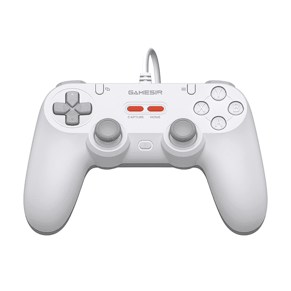 GameSir Tegenaria Lite Wired Game Controller For Switch, Switch2, Android, iOS, PC, Steam With Retro 90s Design, Hall Effect Sticks, Dual Rumble Motors, Mappable Back Buttons-White
