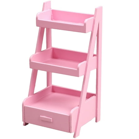 Masteelf  Decorations Doll House Furniture Model Pink Miniature Shelf