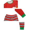 thumbnail image 4 of INSPIRE CHIC Christmas Family Matching Pajama Sets Snowman Print Long Sleeve Top and Striped Pant 2 Pcs Set Boys & Girls L Red, 4 of 5