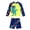 Yellow, variant on Boys Two Piece Swimsuit Set Long Sleeve Rash Guard Swim Trunks Dinosaur Shark Crocodile Sun Protection Swimwear for Toddler Boys Age 5-6 Years