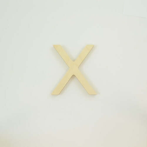 Package of 1, 8 Inch X 3/4" Baltic Birch "X" Wood Letters In The Century Gothic Font | Thick | Lower Case For Art & Craft Project, Made in USA