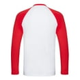 thumbnail image 2 of Fruit of the Loom T-Shirt de Baseball à Manches Longues Contrasté pour Adulte, 2 of 3