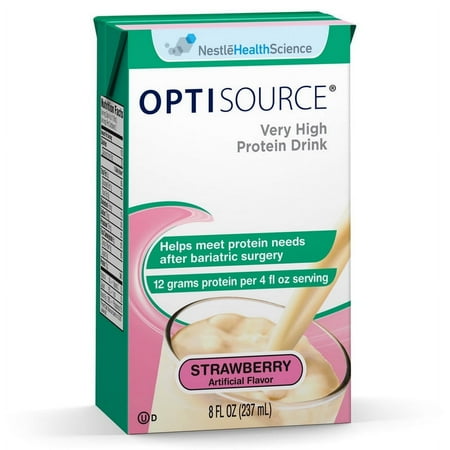 (Price/case)Resource 00043900174815 Nestle Optisource Hp Drink High Protein Drink Strawberry