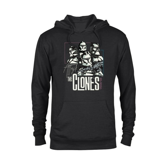 Star Wars The Clones Tour ‘02 - Pullover Hoodie for Adults - Customized-Black