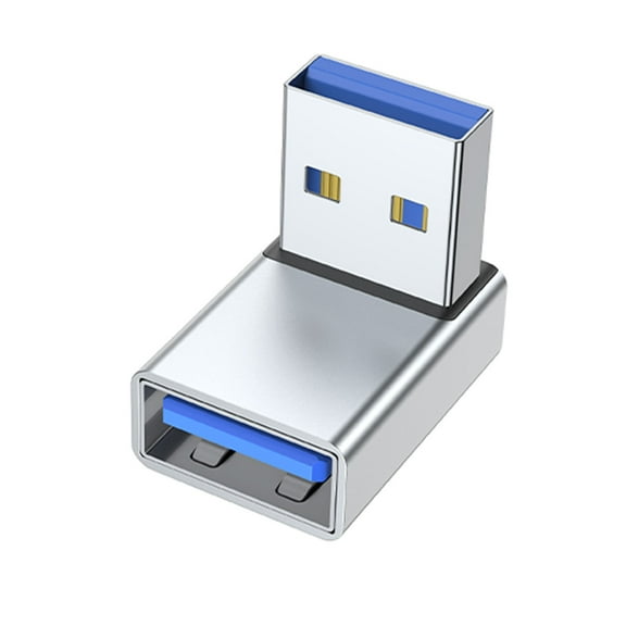 USB Male to Female 90 Degree Turn Adapter USB3.0 Male to Female Data Elbow Adapter for Laptop PC Connector