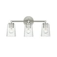 thumbnail image 2 of Millennium Lighting  Ashli 2/4 Light Vanity Light with Clear Honeycomb Glass Shades 3 Light - Brushed Nickel, 2 of 5