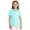 1-Mint Green240, variant on Girls Summer Solid Color Polo Shirt Classic Collared Short Sleeve Shirt, Sizes 3-14