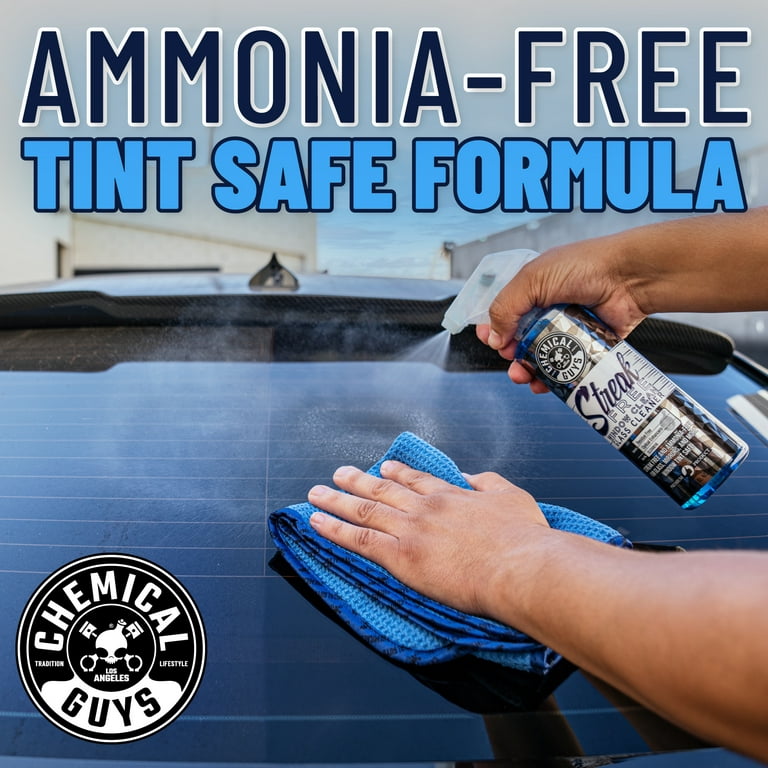 Chemical Guys CLD300 Streak Free Glass & Window Cleaner (For Glass,  Windows, Mirrors, Nav. Screens & More; Car, & Home) Ammonia Free & Safe on  Tinted