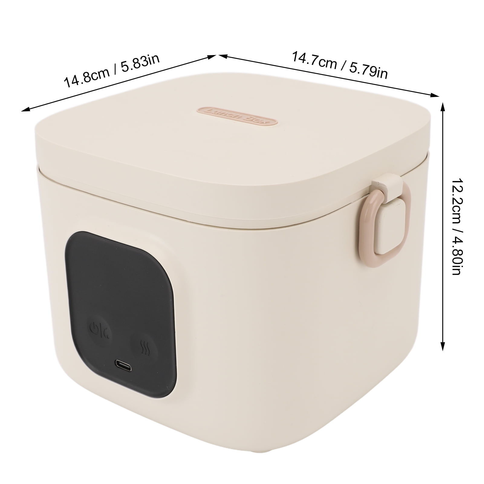 Riousery Electric Lunch Box, 800ml Rechargeable Food Warmer with 14000mAh Battery, Portable Heated Lunch Container for Office, Outdoor, Travel