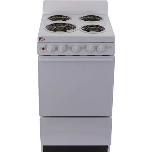 Premier 2.4 Cu. Ft. White Freestanding Electric Coil Range