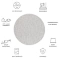 thumbnail image 6 of Safavieh Courtyard Mitre Geometric Indoor/Outdoor Area Rug, Gray, 7'10" x 7'10" Round, 6 of 10