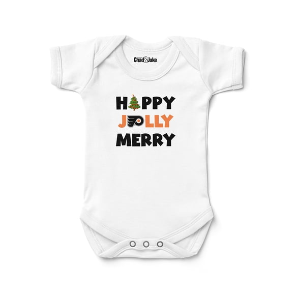 Newborn & Infant Chad & Jake White Philadelphia Flyers Jolly Christmas Bodysuit