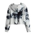 thumbnail image 4 of Womens Tops Long Sleeve Tie-Dye Print Sweatshirt Crop Top Hoodies Pullover Blouse Long Sleeve Shirts for Women, 4 of 7