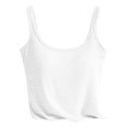 thumbnail image 4 of vigerkar Womens Cotton Crop Tank Tops with Built in Bras Casual Scoop Neck Summer Cami Trendy Comfy Basic Tank Tops (White, M), 4 of 4