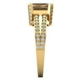 thumbnail image 3 of 2.45 ct Emerald Cut Simulated Champagne Diamond Solitaire with Simulated Diamond Accents 18K Yellow Gold Womens Engagement Ring, 3 of 5