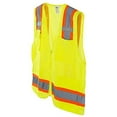 thumbnail image 2 of Cordova VS286-5XL Type R, Class II, Lime Surveyors Vest, Solid Front And Mesh Back, Two-Tone Contrasting Trim/Reflective Stripes, Zipper Closure, Multiple Pockets, 5X-Large, 2 of 3