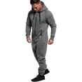 thumbnail image 2 of LAICAIW Combinaison à Capuche pour Hommes, Pyjama une Pièce à Fermeture Éclair, Combinaison de Jogging, 2 of 6