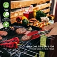 thumbnail image 4 of LEEPENENG Set Pinces Alimentaires en Silicone Pince à Huile en Silicone Grattoir Gril Barbecue Pinces à Steak Outil de Cuisson Set de 3 Pinces à Barbecue Rouges (7 "+9" +12 ", 4 of 5