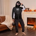 thumbnail image 6 of Halloween Sweatshirt Hero Hoodies Pullover Spider Pattern Shirts Superhero Graphic Print Tops for Halloween Celebration Black XL, 6 of 7