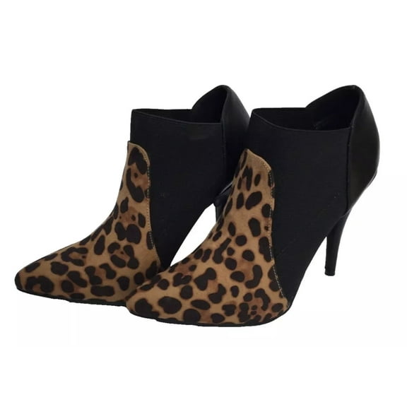 Women Leopard Print Booties (Size 8)
