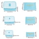 thumbnail image 2 of Bolsas de almacenamiento de viaje Paquetes de ropa Bolsas de compresión de equipaje Maleta organizadora de lavandería, Azul cielo 6 piezas Sweethay LF0127-05B, 2 of 7
