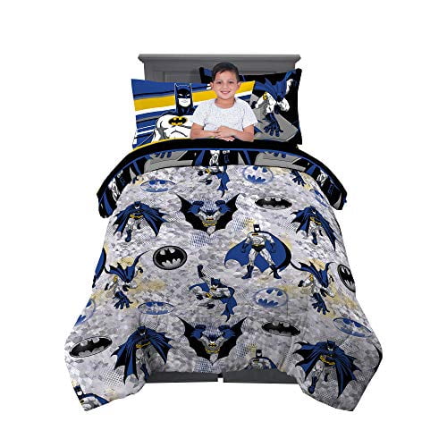 Franco Kids Bedding Super Soft Comforter And Sheet Set With Sham 5 Piece Twin Size Batman Walmart Com Walmart Com