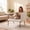 Beige, variant on Peispie Modern Accent Lounge Chair with Built-in Side Table & Pillow, Upholstered Reading Chair with Side Pocket & Metal Legs, Comfy Single Sofa for Living Room Bedroom Office, Blue