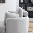 thumbnail image 5 of Muumblus 39"W Oversized Swivel Accent Barrel Chair with Storage Ottoman, Gray Teddy, 5 of 8