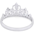 thumbnail image 2 of Princess Crown Style Engagement Wedding Ring 1.8 Ct Diamond 14K White Gold Over, 2 of 2