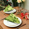 thumbnail image 3 of Napkin Satin Napkin 20*20Inchx1 Kitchen Towel Dinner Plate Towel Decorative Towel Napkin Tea Towel Suitable For Kitchen Table Green Flower 1, 3 of 8