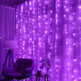thumbnail image 3 of Cortina de luces LED con USB, 8 modos de iluminación, adornos navideños para dormitorio, sala de estar, fiesta, decoración del hogar, decoración interior y exterior, 3 of 5