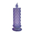 thumbnail image 2 of SMKE Flickering Flameless Candles,Battery Operated Led Crystal Candle Light Table Centrepiece Flameless Transparent Create Atmosphere Smokeless Tea Lights For Thanksgiving,Halloween Decorations Blue, 2 of 7