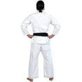 thumbnail image 2 of Woldorf Single Weave Jiu Jitsu Kimono White No Logo Size 000 Fighting Uniform, Training Uniforms, Pre-Shrunk, Ultra Light Weight Uniforms Soft Fabric, 2 of 2