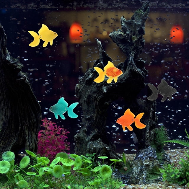 WEUVEB 5Ud Peces Artificiales De Plástico Para Decorar Acuarios Con Detalles Realistas Y Estable