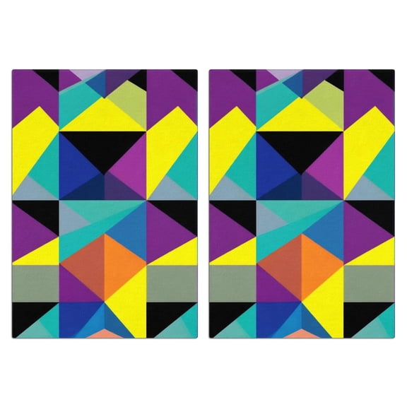 2 Pcs Funny Kitchen Towels,Modern Art Geometric Microfiber Dish Towels,Kitchen Tea Towels,Kitchen Towel Set (18" X 26")