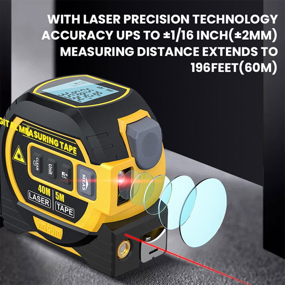 3In1 Laser Tape Measure Laser Rangefinder Digital Tape Range Finder Measure Tool