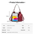 thumbnail image 6 of Arcticwind Shoulder Purse Handbag for Women, Hobo Tote Bags, Shoulder bag for Women, Vintage Simple style, wIth small bag & long shoulder stra, Red style, 6 of 7