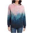 thumbnail image 4 of Ounisa Women's 2025 Fall Long Sleeve Hoodie Gradient Pullover Sweatshirt Lightweight Casual Tops Blouse, 4 of 6