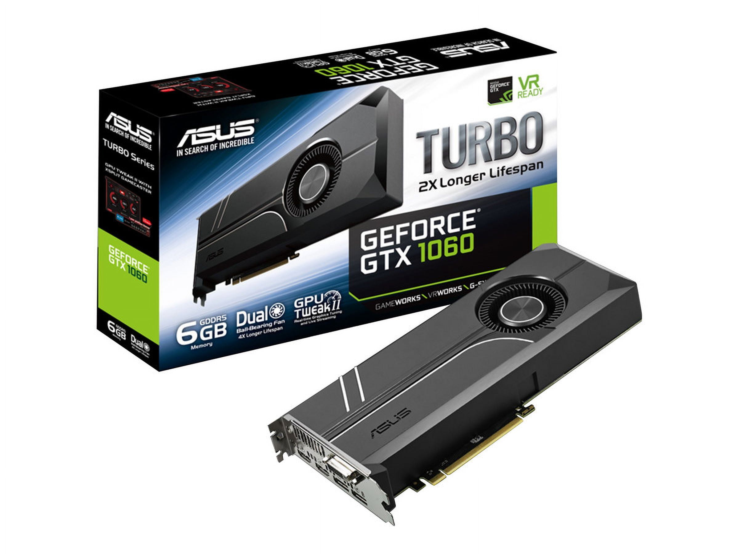 ASUS　TURBO-GTX1060-6G ASUS TURBO-GTX1060-6G - Graphics card - GF GTX 1060 - 6 GB GDDR5