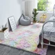 thumbnail image 3 of Alfombra mullida con efecto tie-dye de 40 x 60 cm para dormitorio, mesita de noche, sala de estar y sala de juegos Arcoíris, 3 of 5