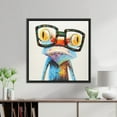 thumbnail image 4 of Fun Animals Poster, Animal Canvas, Rainbow Frog With Glasses Wall Art, Rainbow Frog With Glasses, Modern Art, Colorful Frog Printed Canvas, Canvas Wall Decor - White Framed, 4 of 6