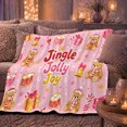 thumbnail image 6 of Jingle Jolly Joy Festive Teddy Bears Gifts Christmas, Festive Holiday Scene, Warm Flannel Blanket for Living Room and Reading Nook, Art Lovers Christmas Gift, Festive Home Decor, 6 of 9