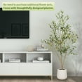 Olive Trees ficial Indoor, 5FT Tall Faux Olive Tree with White Tall