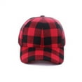 thumbnail image 6 of ZHOGXU Baseball Cap For Women And Men Plaid Print Wide Brim Adjustable Comfortable Fashion Hat For Outdoor Sports And Casual Daily Wear Red One Size, 6 of 6