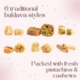 thumbnail image 2 of Zaitoune Baklava Selection Box Cashew & Pistachio Traditional Luxury Pastry Handmade in Turkey 1.1 lb, 2 of 8