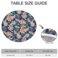 thumbnail image 6 of 44Inch Elastic Round Tablecloth, Fitted Stretch Spillproof Cover with Boho Floral Print for 38"-42" Tables, 6 of 7
