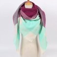thumbnail image 1 of BR Bufanda a cuadros morada cálida y suave para mujer - Moda Otoño/Invierno, 1 of 5