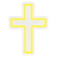 thumbnail image 2 of Cross Shaped LED Neon Wall Sign Light Soft Glow Ambient Neon Lamp USB Powered Decorative Night Light For Living Room Bedroom Bar Wedding Holiday Home Wall Decor8.3×11.0 Inch, 2 of 6