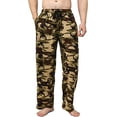 thumbnail image 1 of Bintangor Men Pajama Sleep Pants 100% Cotton Knit Lounge Wear Long Camouflage Yellow XL, 1 of 3
