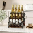 thumbnail image 6 of 3 Tier Coffee Syrup Rack Organizer, 12 Water Bottles Holder Stand for Kitchen  Storage, 6 of 6